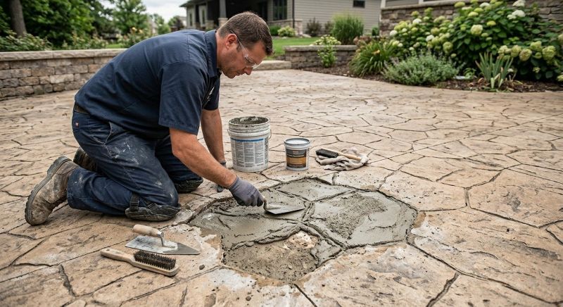 Decorative Concrete Repair in Williamsburg, VA