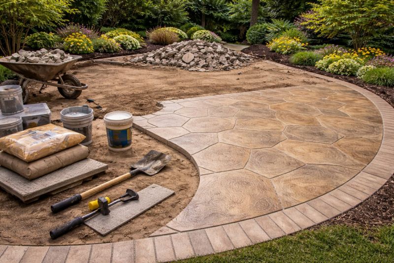Stamped Concrete Installation in Frisco, TX